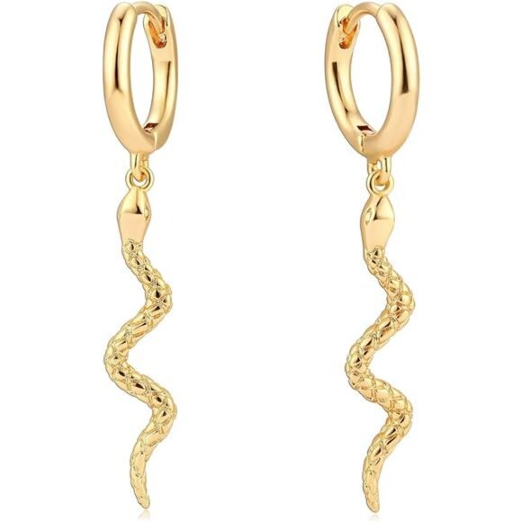 Evil Eye Hoop Earrings 14K Gold Plated with Shining Cubic Zirconia for Women - Picture 8 of 8